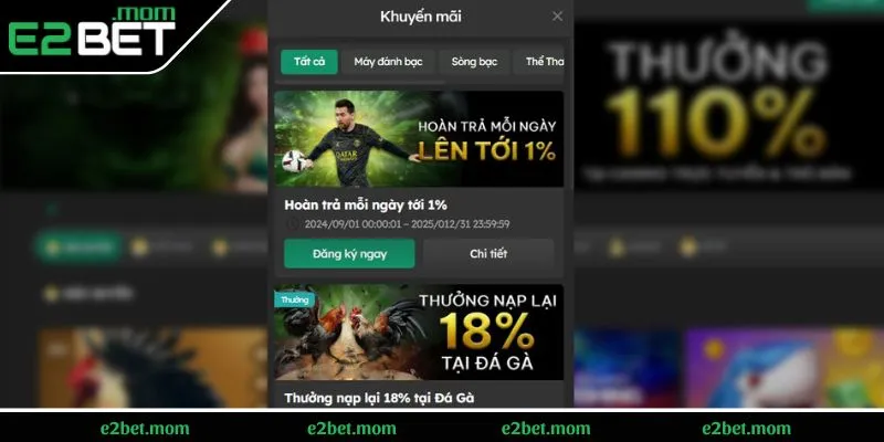 Nhận được gì khi đăng ký E2BET trở thành hội viên
